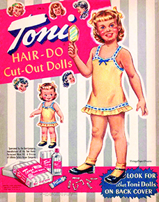Toni Hair-Do Cut-Out Dolls, by Nan Pollard